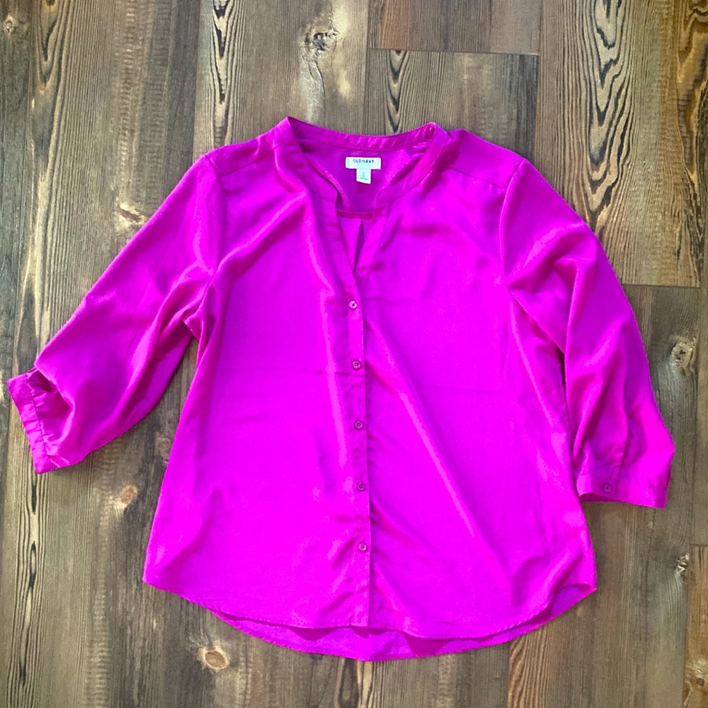 Old Navy blouse in fuchsia.